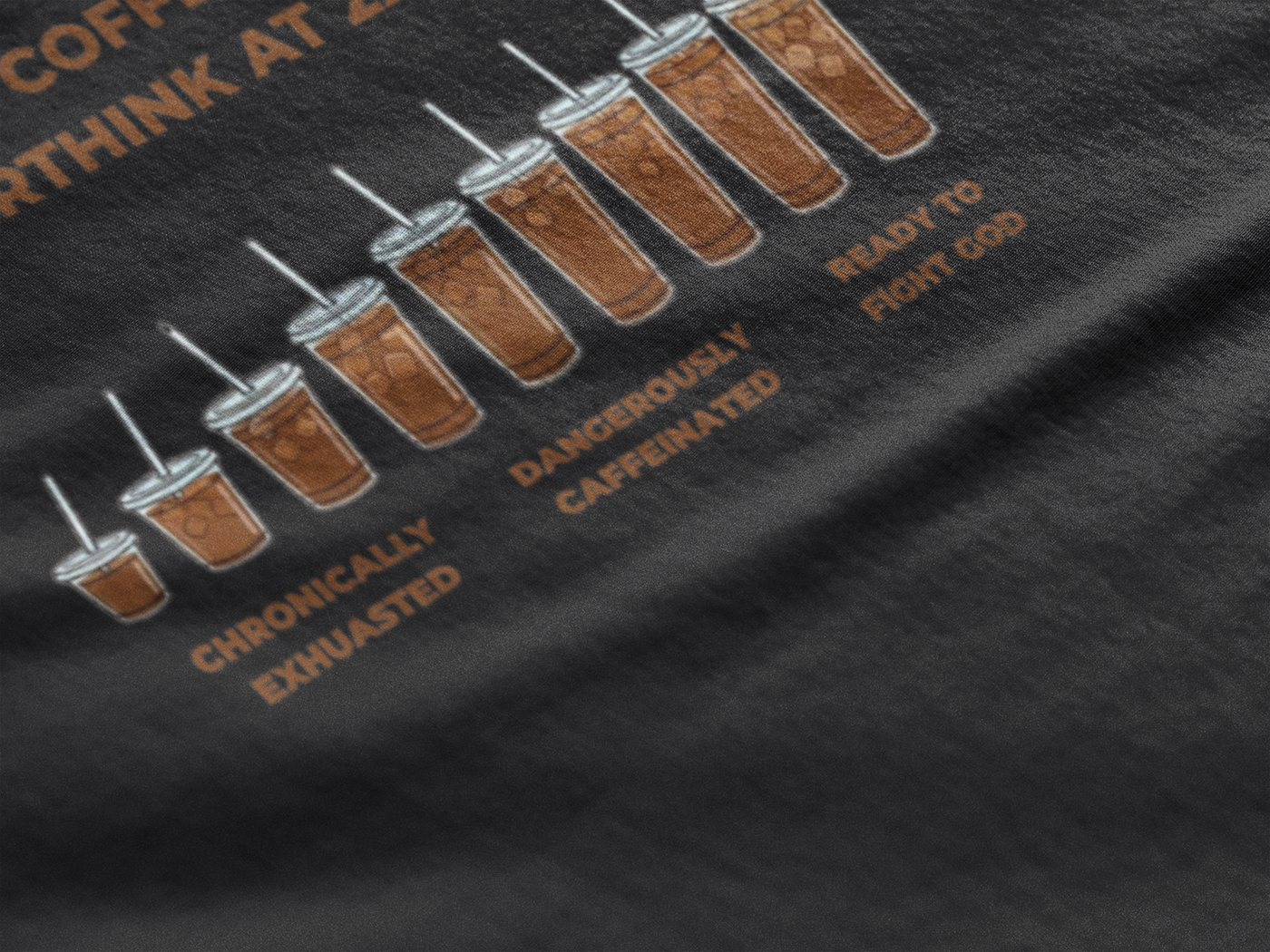 Iced Coffee So I Can Overthink At 2X Speed — Graphic Tee
