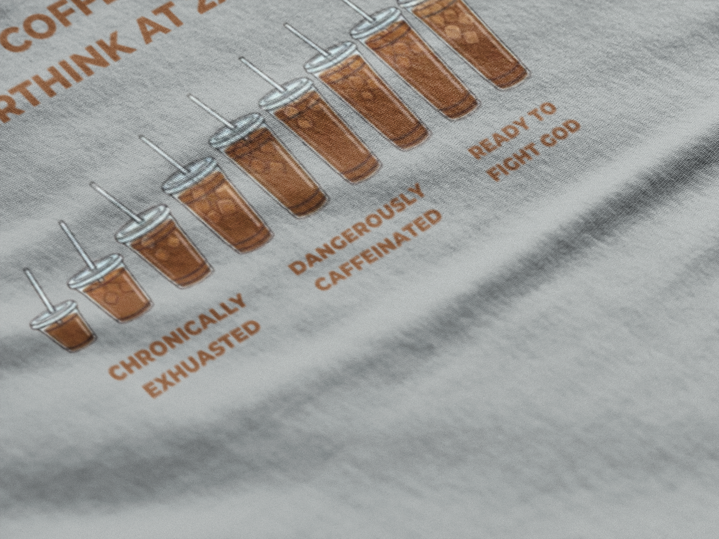 Iced Coffee So I Can Overthink At 2X Speed — Graphic Tee