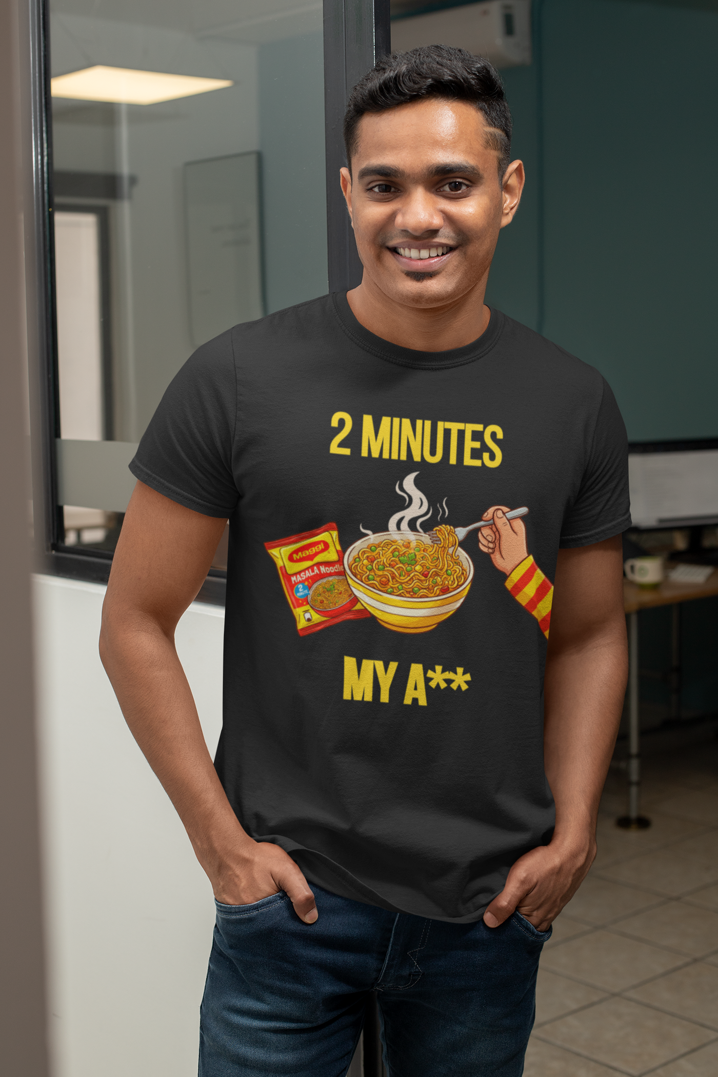 Maggi 2 Minutes — The Honest Cooking Time Tee — Premium Heavyweight