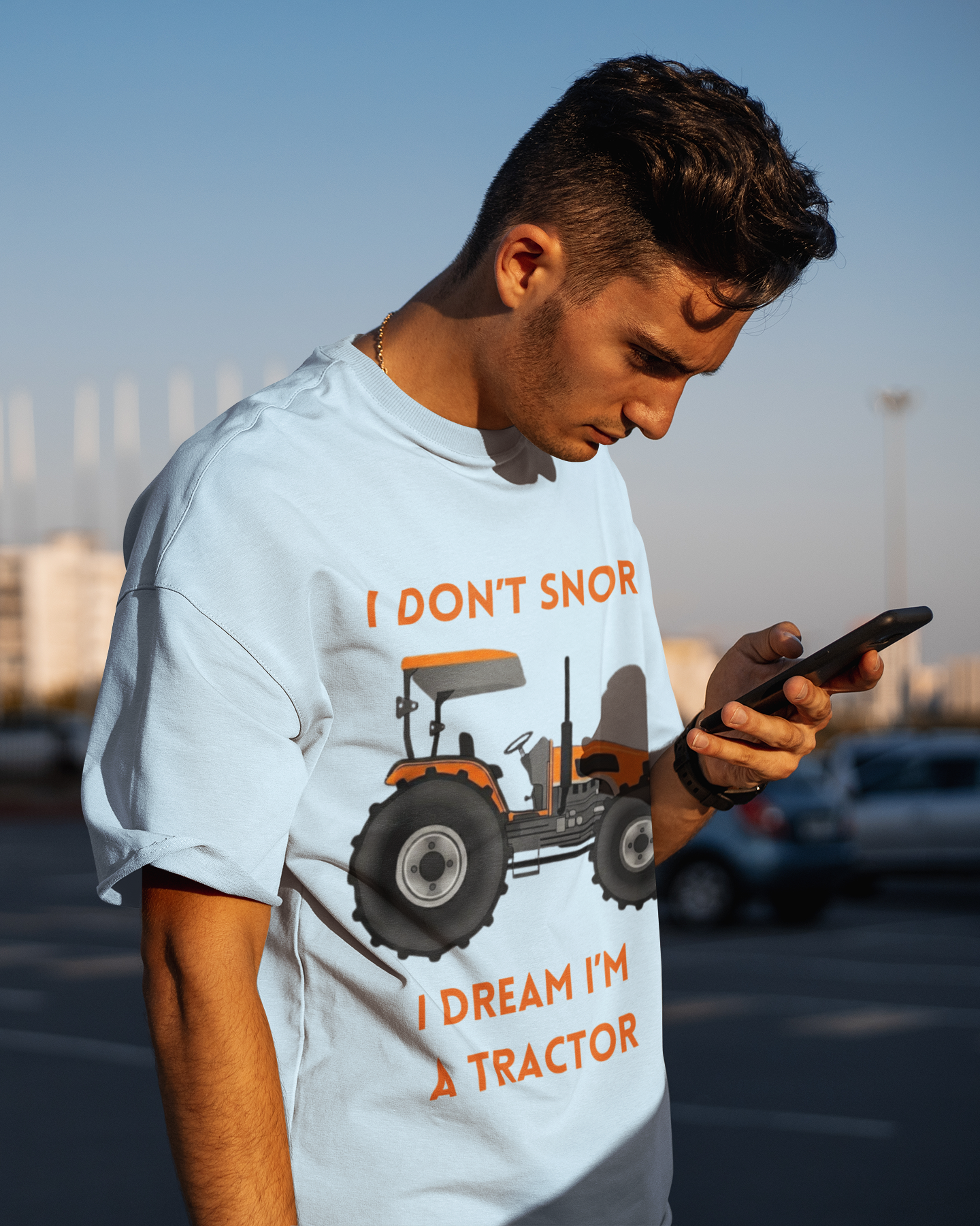I Don't Snore I Dream I'm A Tractor — Graphic Tee