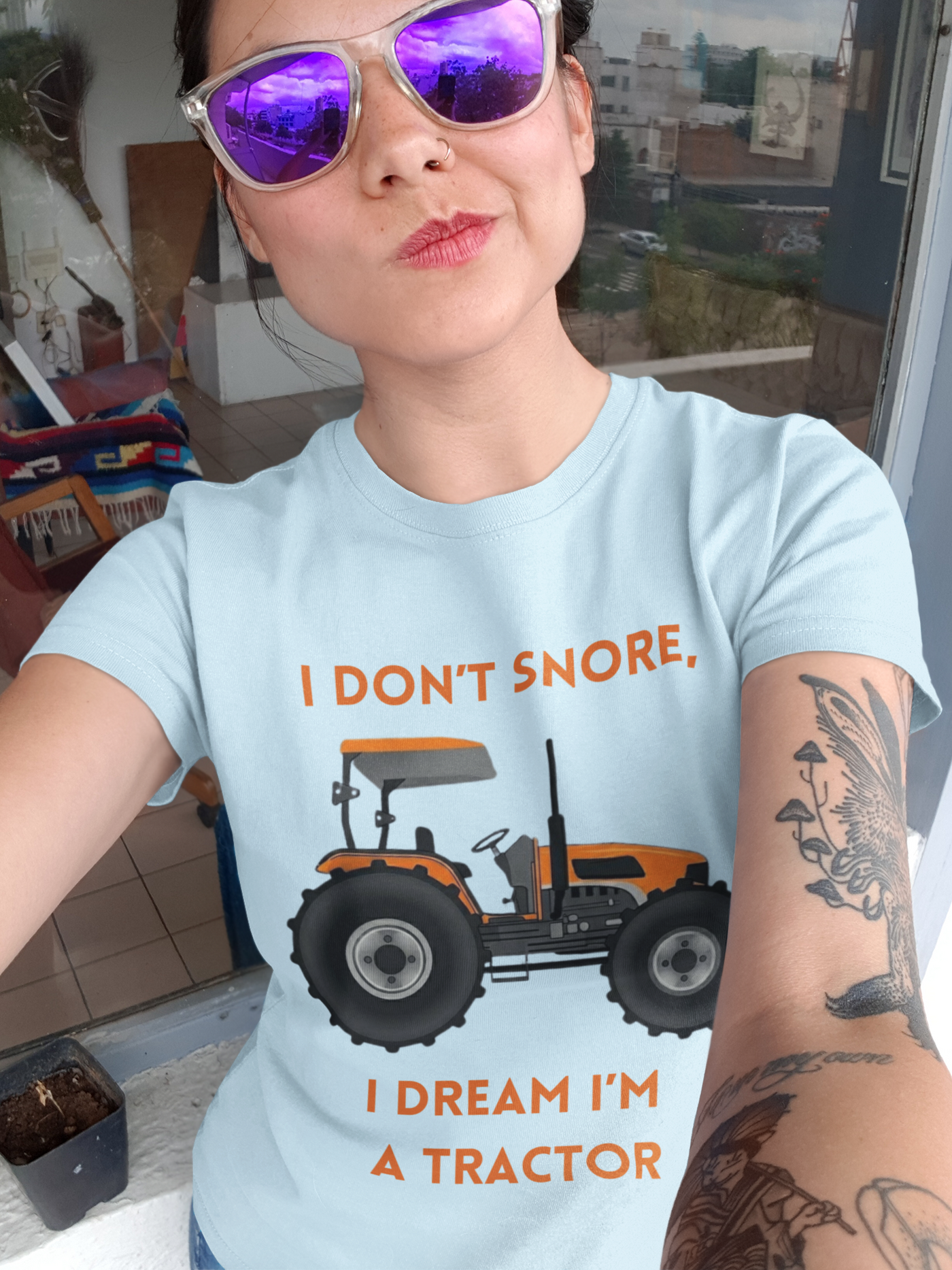 I Don't Snore I Dream I'm A Tractor — Graphic Tee