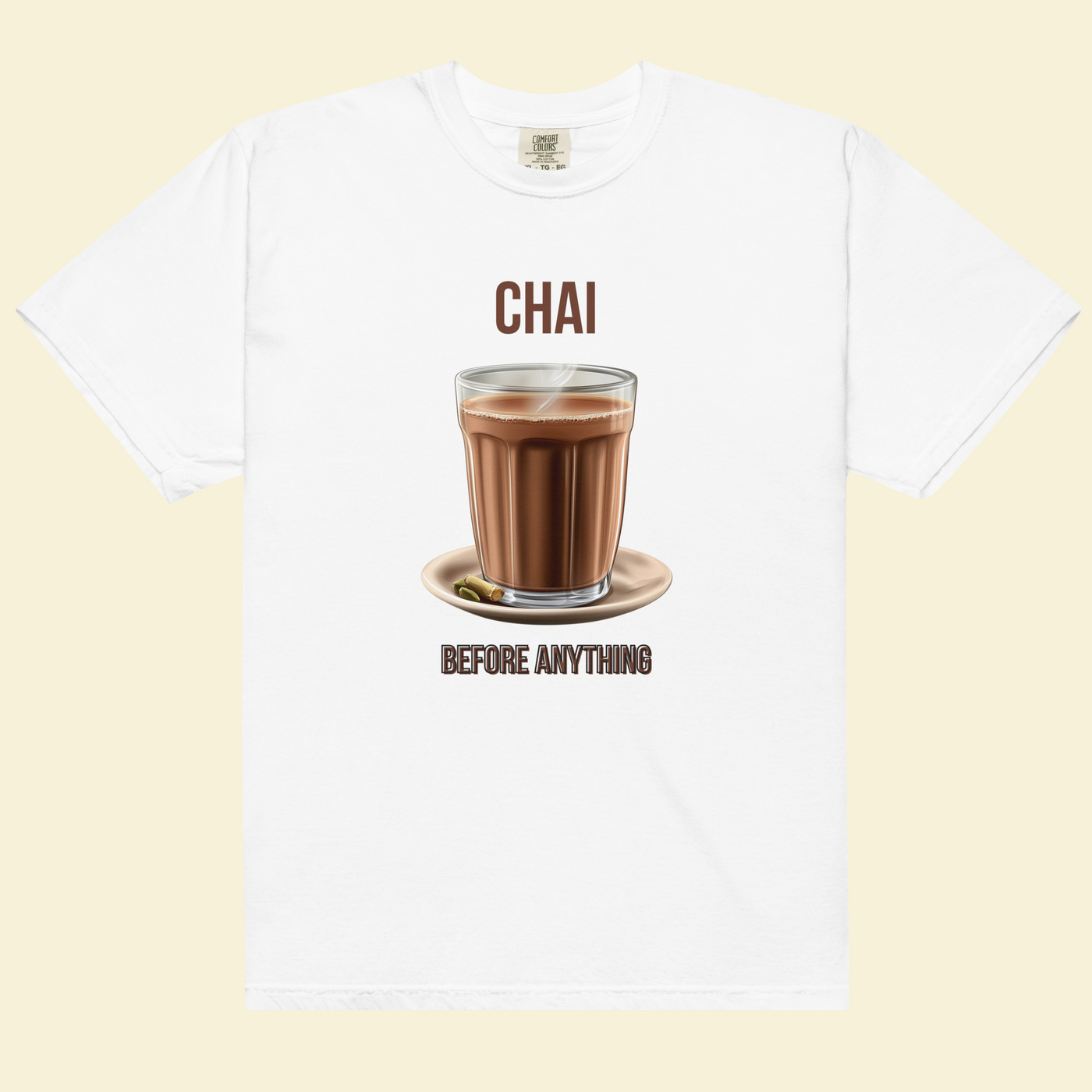 Chai Before Anything — The Morning Ritual Tee — Premium Heavyweight